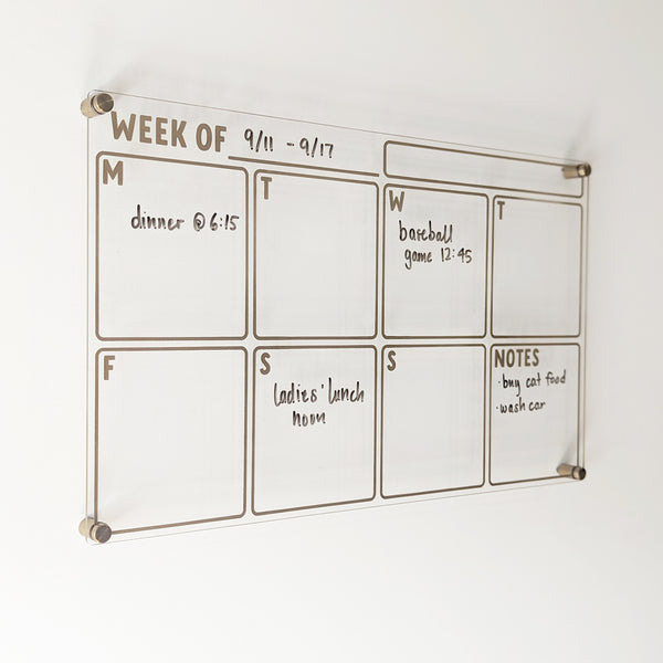 Colorful Frames Weekly Dry Erase Memo Board