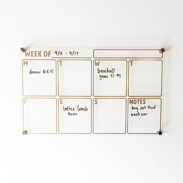 Colorful Frames Weekly Dry Erase Memo Board