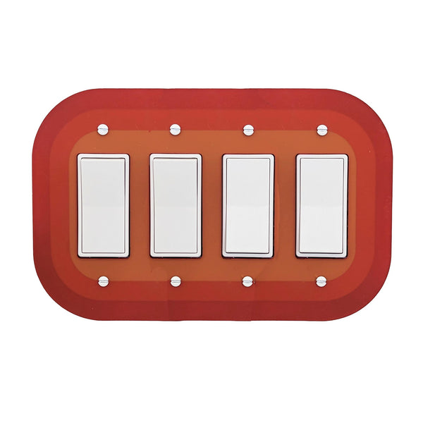 Retro Oval Quad Switch Plate Cover