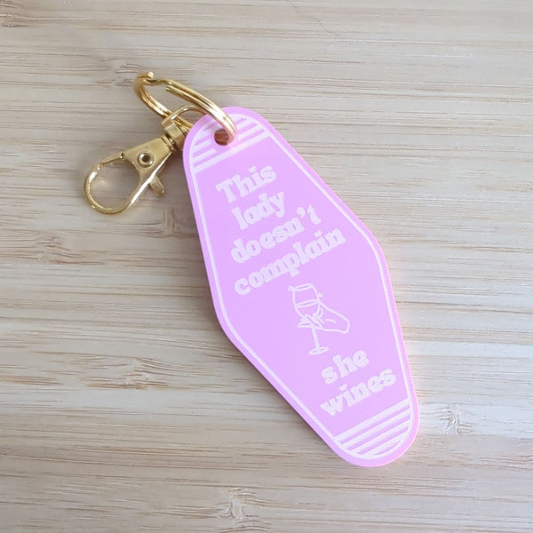 This Mom/Lady Doesn't Complain, She Wines Motel Keychain