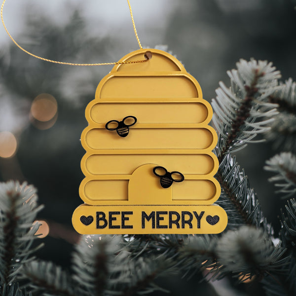 Bee Merry Bee Hive Ornament