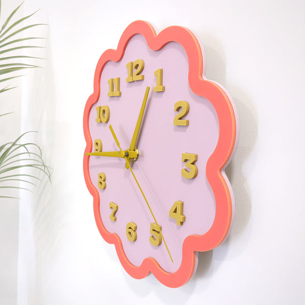 Framed Flower Layered Acrylic Wall Clock