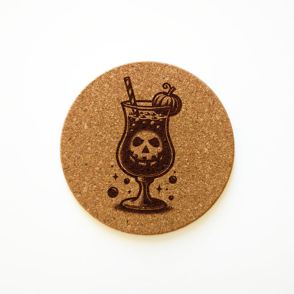 Halloween Cocktails Cork Coasters Set of 4
