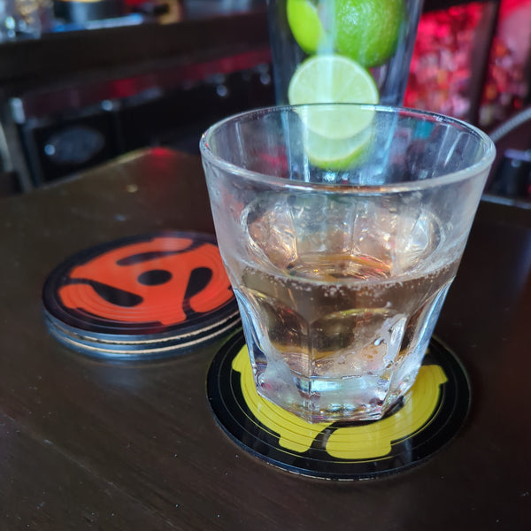 45 RPM Record Adapter Coasters Set of 4