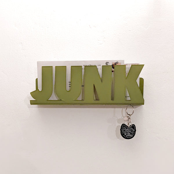 "Junk" Wall Hanging Mail Holder