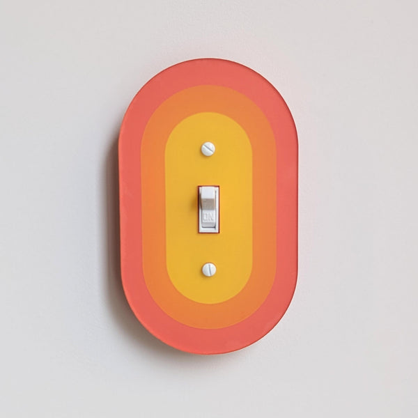 Retro Oval Quad Switch Plate Cover