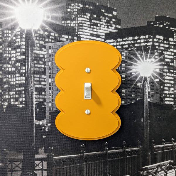 Rounded Wiggles Layered Switch Plate Cover