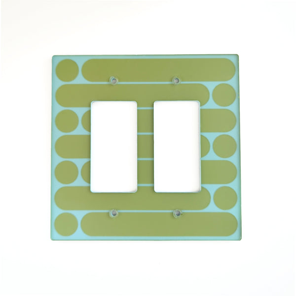 Pop of Color Double Switch Plate and Covers - Matte