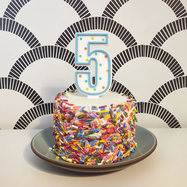 Acrylic Number Faux Birthday Candle Cake Topper