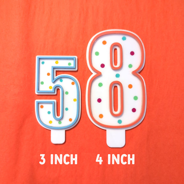 Acrylic Number Faux Birthday Candle Cake Topper