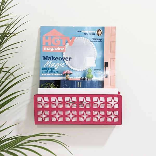 Breeze Block Acrylic Wall Mail Holder - Pattern C