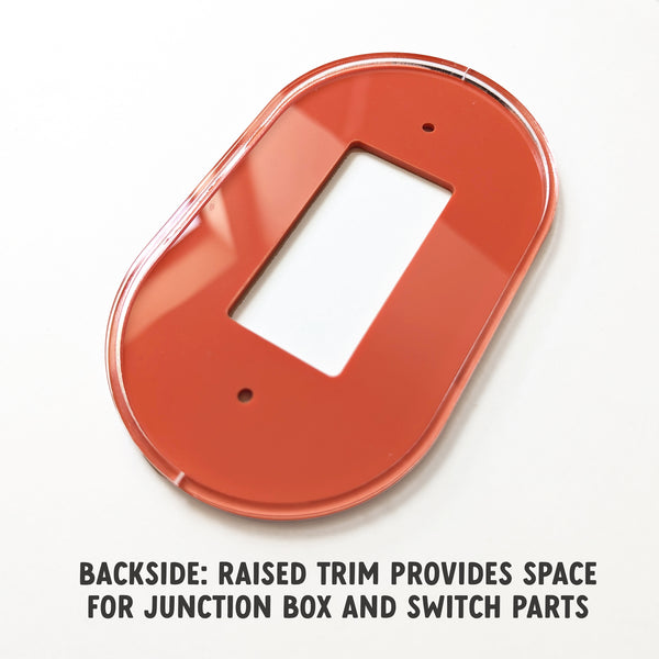 Retro Sculptural Form Switch Plate and Outlet Covers - Multiple Colors