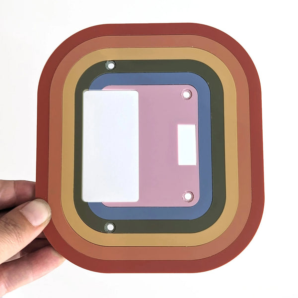 Retro Rainbow Double Light Switch Plate Cover