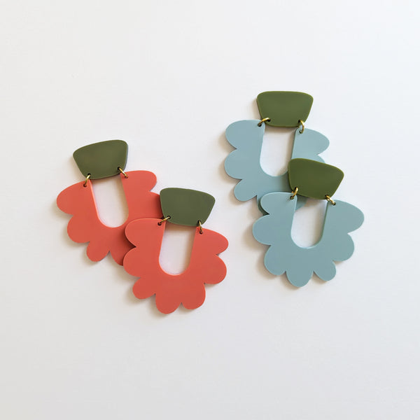 Graphic Flower Earrings