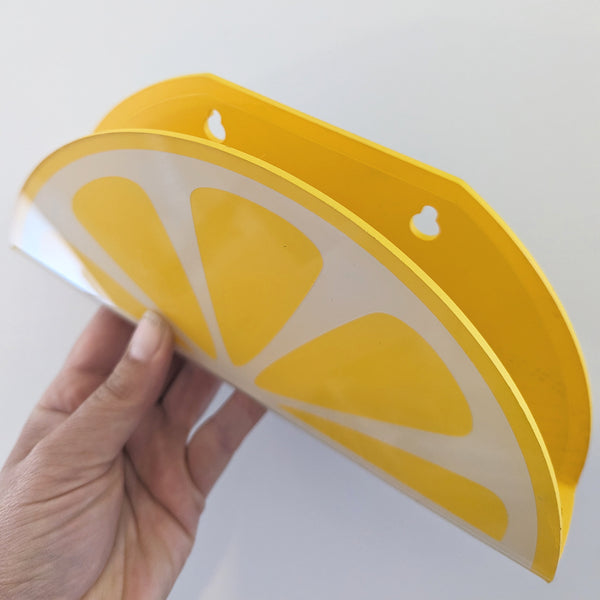 Grapefruit Slice Acrylic Wall Mail Holder