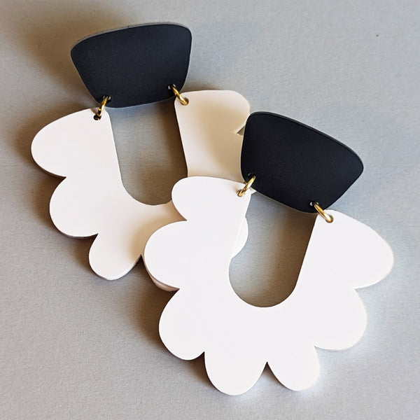 Graphic Flower Earrings