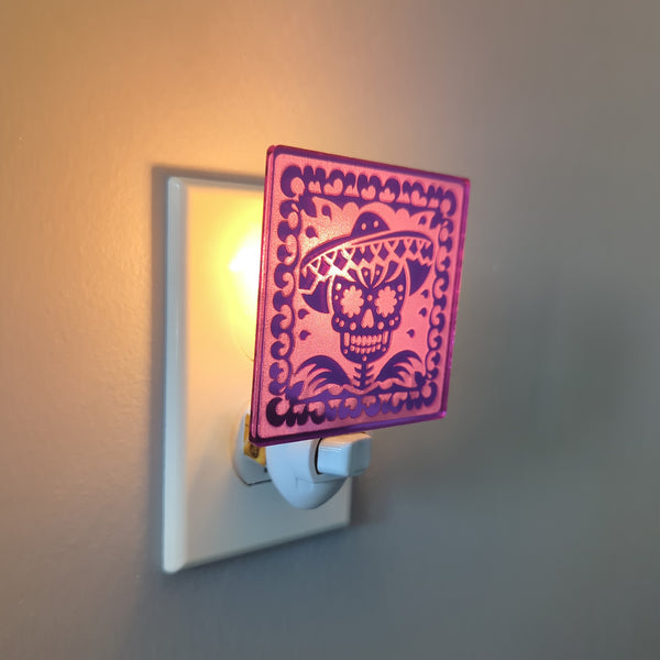 Papel Picado Halloween Mirrored Acrylic Night Light