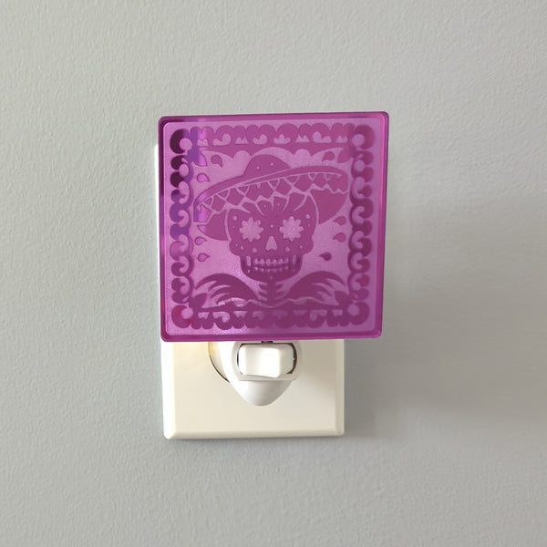Papel Picado Halloween Mirrored Acrylic Night Light