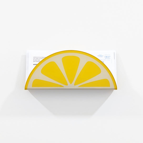 Lemon Slice Acrylic Wall Mail Holder