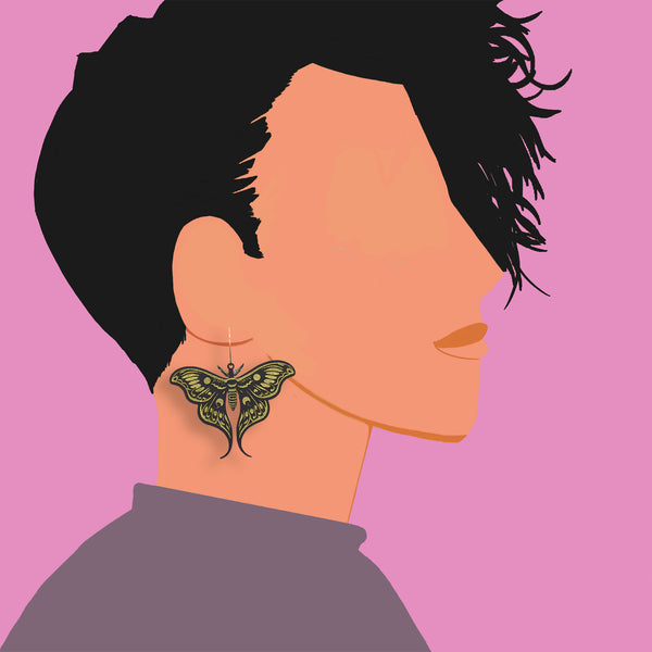 Luna Moth Earrings