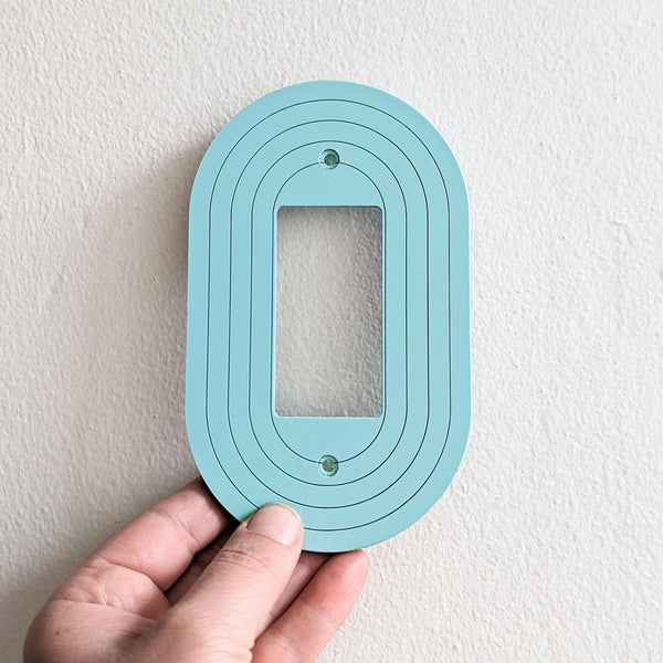 Minimalist Oval Light Switch Plate Cover - Multiple Options