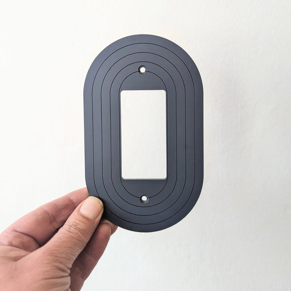 Minimalist Oval Light Switch Plate Cover - Multiple Options