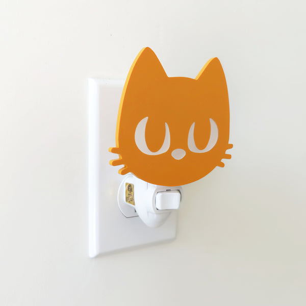 Orange Cat Acrylic Night Light
