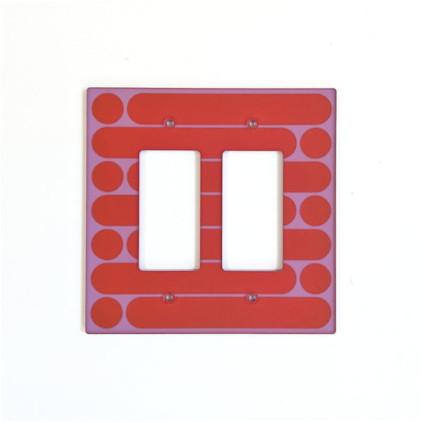 Pop of Color Double Switch Plate and Covers - Matte