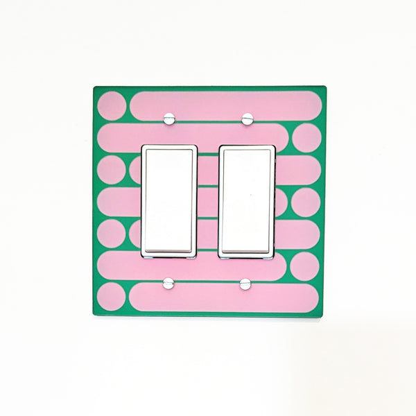 Pop of Color Double Switch Plate and Covers - Matte