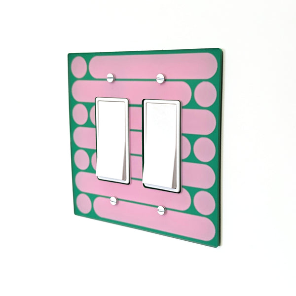 Pop of Color Double Switch Plate and Covers - Matte