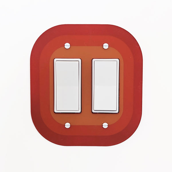 Retro Oval Double Switch Plate Cover