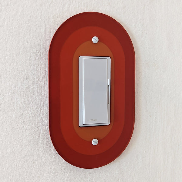Retro Oval Quad Switch Plate Cover