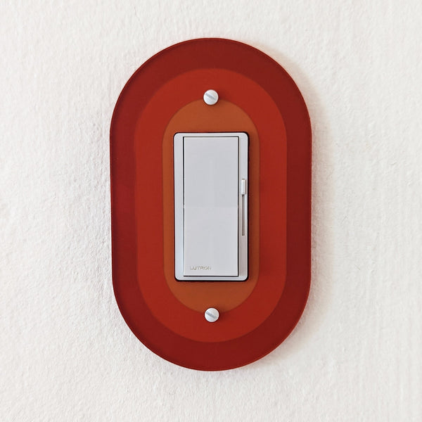 Retro Oval Quad Switch Plate Cover
