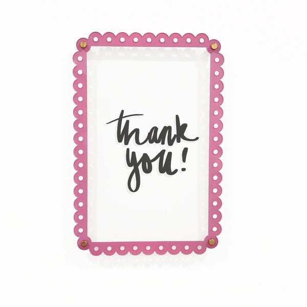 Scalloped Edge Dry Erase Memo Board