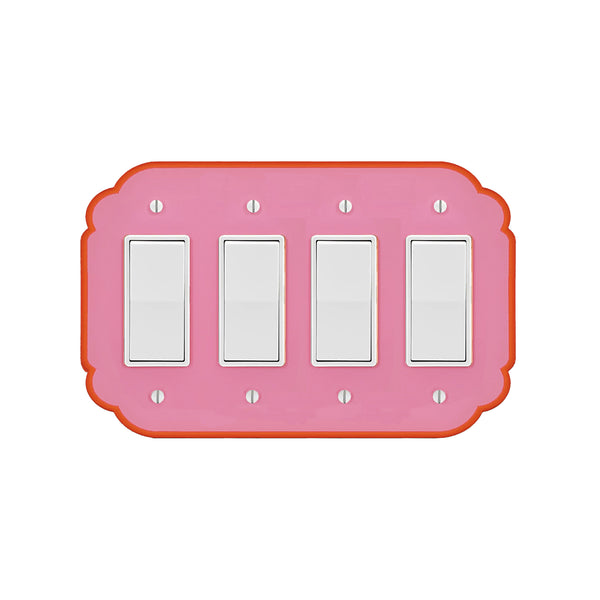 Modern Victorian Quad Light Switch Plate Cover  - Multiple Options