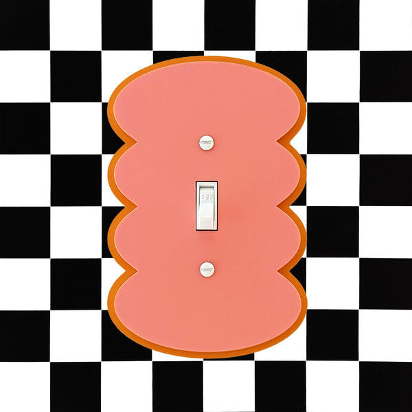 Rounded Wiggles Layered Switch Plate Cover