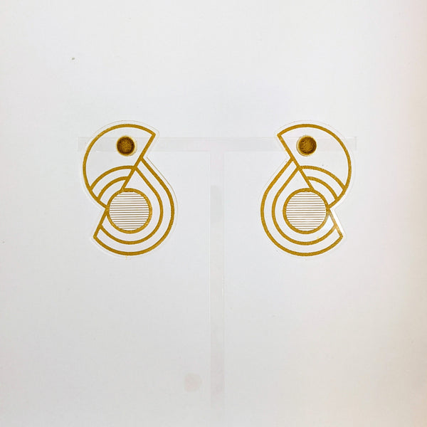 Geo Bird Earrings