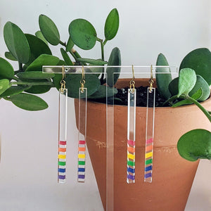 rainbow stripe earrings
