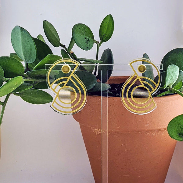 Geo Bird Earrings