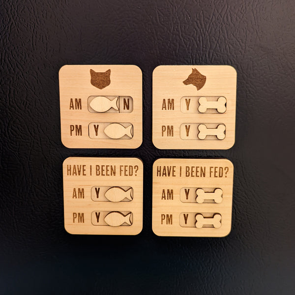 Dog Feeding Tracker Magnet - AM PM