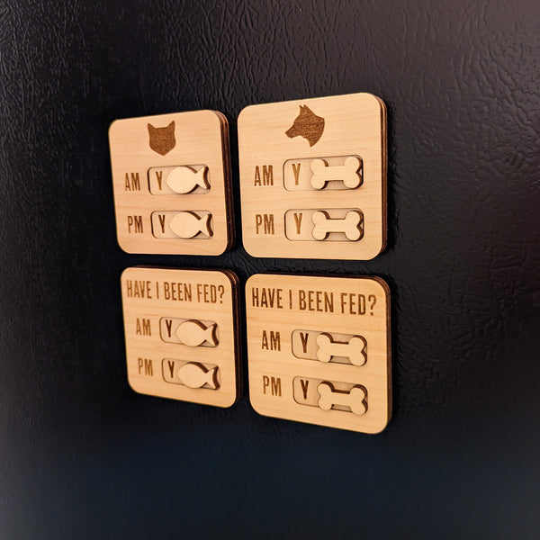 Dog Feeding Tracker Magnet - AM PM