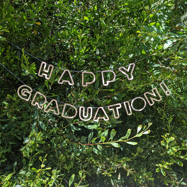 Happy Graduation Wood Banner - Personalizable