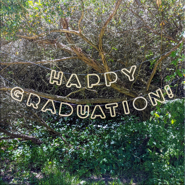 Happy Graduation Wood Banner - Personalizable
