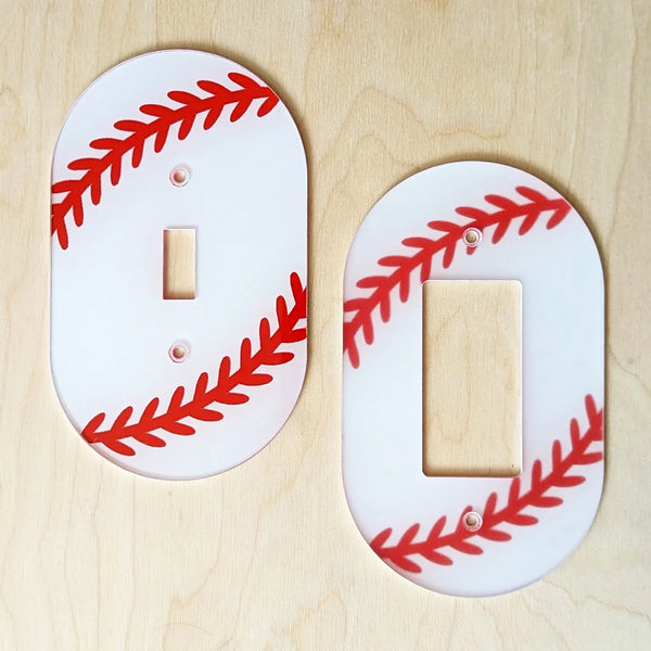 Baseball Stitches Light Switch Plate Cover