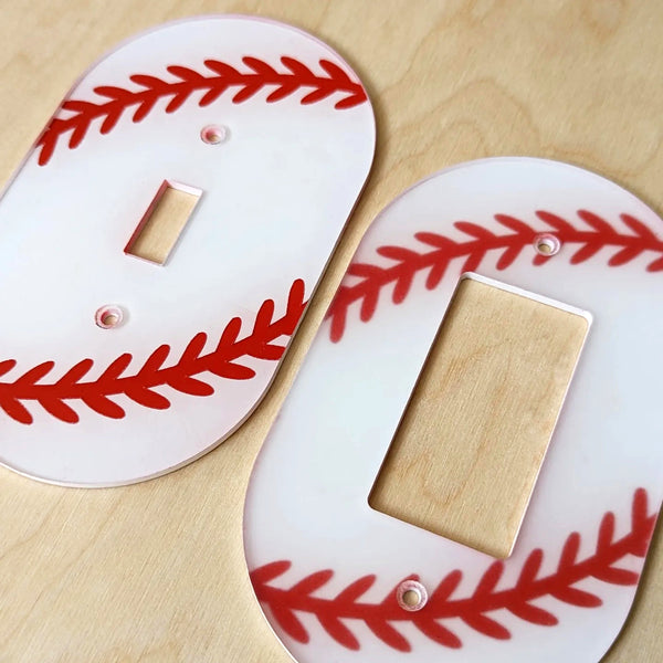 Baseball Stitches Light Switch Plate Cover