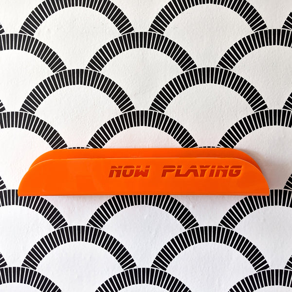"Now Playing "Vinyl Record Display Ledge
