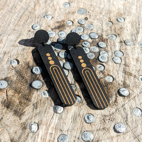 Dot and Drop Long Earrings