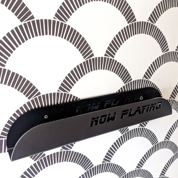 "Now Playing "Vinyl Record Display Ledge