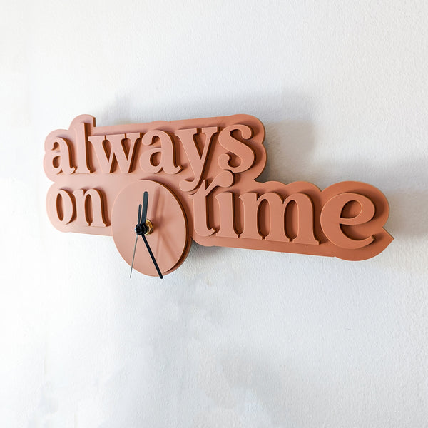Always On Time Acrylic Wall Clock
