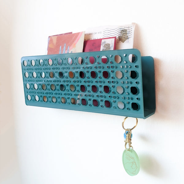 Acrylic Rattan Cane Wall Mail Holder